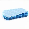 Silicone Honeycomb Ice Cube Tray with Lid – 37 Cavity Flexible BPA-Free Ice Mold – Reusable Ice Cube Maker for Freezer, Chocolate, Baby Food, Cocktails & More – Multicolor – Easy Release. 