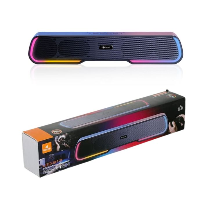 Kisonli%20Led-913%20Sound%20Bar%20Bluetooth%20Gaming%20Colorful%20Light%20Speaker%20With%20Rgb%20Light%20-%20Image%203