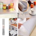 1 Roll Anti Slip Kitchen Cupboard Liners Mat Roll Drawer Liner Mats Drawer Refrigerator Table Pad Waterproof Place Mat. 