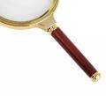 100mm 10x Handheld Jewelry Magnifier Magnifying Glass Red Brown Handle 100 mm / 10X Jewelry Loupe for School, Offices, Doctors. 