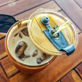Tumbler Mug with Leather Protective Sleeve, Lid and Straw  Suitable for Coffee Tea Drink. 