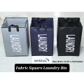 Square Folding Fabric Laundry Basket. 