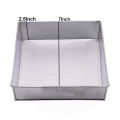 High-Quality Square Cake Baking Mold Galvanized Steel 7 X 7 Inch. 