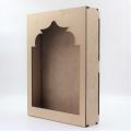 DIY Plain Box MDF Jharokha Design Box For Art Craft and Painting Size 8x12x1.5 Inches. 