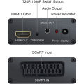 Neoteck Aluminum SCART To HDMI Converter 1080P SCART to HDMI Adapter + 3.5mm Headphone Stereo Audio Video Adapter. 