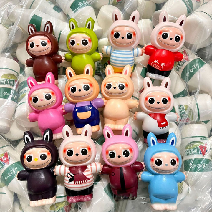 Random Style 1PC Labubu Silicone Stress Pressure Relief Squishy Toys ...