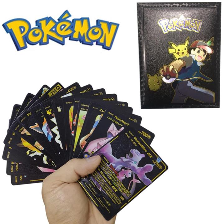 10%20Pcs%20Pokemon%20Black%20Gold%20Foil%20Cards%20Pack%20Anime%20Cartoon%20Pokemon%20English%20Version%20Tcg%20Card%20For%20Fans%20Collection%20-%20Image%202