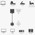 HDMI to VGA Converter Gold-Plated HDMI (Female) to VGA (Male) Adapter with 3.5mm Audio Port (Only from HDMI to VGA), Black. 