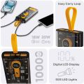 66W Super Fast Charging Power Bank 20000mAh - LED Display, Multi-Device Compatibility. 