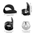 15PCS Guitar Picks Ring Thumb Finger Picks Finger Picks(Black+Silver). 