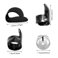 15PCS Guitar Picks Ring Thumb Finger Picks Finger Picks(Black+Silver). 