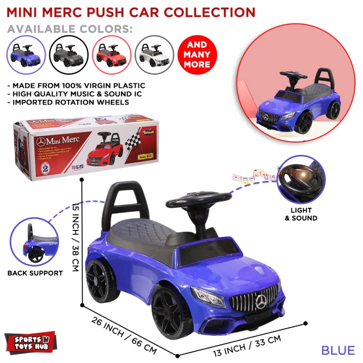 Mini Mercedes Kids Push Car Fun Play For Toddlers Comes Mercedes Manual Ride On Car Foot