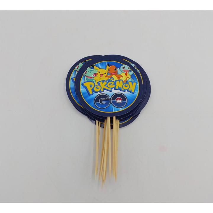 POKEMON GO THEME CUPCAKE TOPPERS PACK OF 10 CUPCAKE TOPPERS
