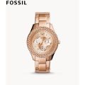 Fossil Stella Multifunction Rose-Tone Stainless Steel Watch for Women- ES3590. 