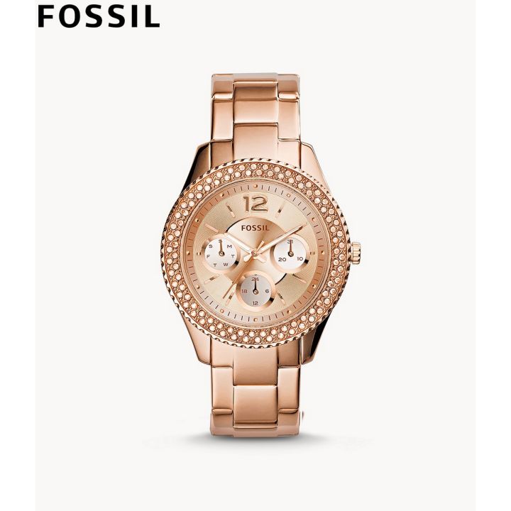 Fossil Stella Multifunction Rose-Tone Stainless Steel Watch for Women- ES3590