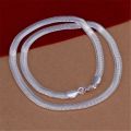 【happy one】16-24inch shipping Popular N193 Beautiful fashion Elegant silver colorSNAKE Necklace TOP quality Gorgeous. 
