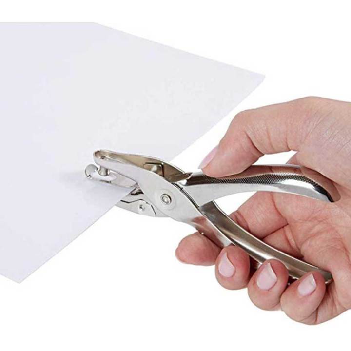 1-Hole Puncher - Single Hole Punch - Metal Hole Punchers - One Hole Puncher Heavy Duty - 5 Sheet