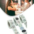 500pcs/Roll Mailing Supplies For Gift Bags Roll Flower Sticker Label. 