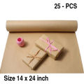25-Kraft Paper sheet for Gift Wrapping Moving Packing Brown Paper for Painting Brown Kraft Paper sheet DIY Craft Paper. 