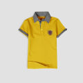 Kids Max 21 Polo Shirt Embroidered Logo with Striking Contrast Collar. 