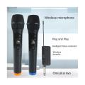 2x 2in1 Universal Wireless Microphone, Handheld Cordless Dynamic Mic System with Rechargeable Receiver, for Karaoke, Masjid,Mehfil.Naats Speech, Wedding, Party Singing, Meeting LT-125. 