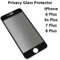 APPLE IPhone 6 Plus , 6S Plus , 7 Plus , 8 Plus Anti_Spy Privacy Protector 45 Degree HD Tempered Glass Privacy Protector. 