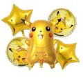 Pikachu Theme Foil Balloons 5 Pieces Set. 