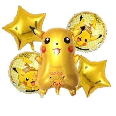Pikachu%20Theme%20Foil%20Balloons%205%20Pieces%20Set%20-%20Image%202