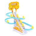 Electric Musical Roller Coaster Small Duck Climbing Stairs Track Set Toy - Battery Operated Musical Toys - Music Sound and Light. 