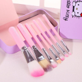 Makeup Brushes Hello Kitty 7 makeup brushes set foundation Brush, eyeshadow, Powder, Blush Brushes Set. 