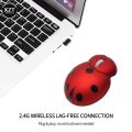 Wireless Mini Ergonomic Computer Mouse Portable Creative Ladybug Shape Cute USB Animal Mause PC Mice For Kid Gift Laptop Office. 