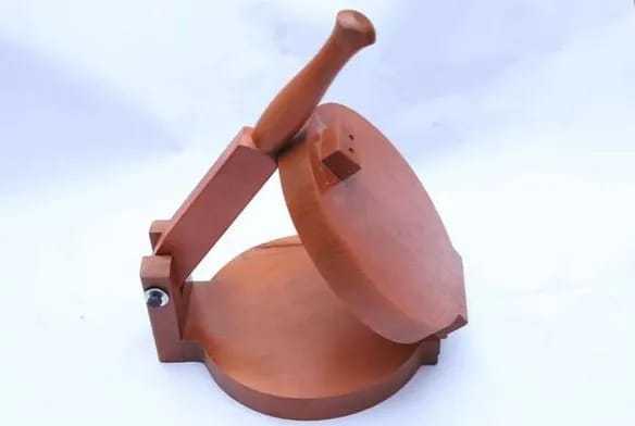 AS Heavy-Duty Handcrafted Wooden Roti Press Maker - Large Size for the Perfect Roti/Chapati Experience