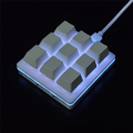 1 PCS 9-Key Mini Mechanical Keypad Select All Copy Paste Custom Shortcut Key One-Key Password Mechanical Osu Game Plastic Red Axis Keyboard. 