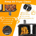 Silicone Air Fryer Liners for Ninja Dual Air Fryer AF400UK & Tower T17088, Foldable Silicone Air Fryer Basket Inserts. 