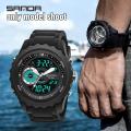 ORIGINAL WATCH  ANALOG ND DIGITAL DUAL TIME  DATE TIME ALARM STOP WATCH. 