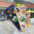 JIUMOO Case For Samsung A7 2018 Case Cartoon Cute Oil Frog Thin Shockproof Square Edge Silicone Casing Full Lens Cover Camera Protect Cases Softcase. 