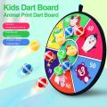 Kids Dart Board Colorful Animal Print Sticky Ball Dart Board Set for Kids Wall-mounted Throwing Target Toy with Great Stickiness Sticky Hook Fun Decompression Game Gooey Ball Dart Board. 