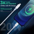 Felectrico USB-C to Lightning Cable -1m - Fast Charging and Data Sync Apple Cable for Apple iPhones , Apple Airpods, Apple iPads - White (Boost Charge Lightning to Type C Cable for iPhone, iPad, AirPods)- PD 20W Fast Charging iPhone Cable. 
