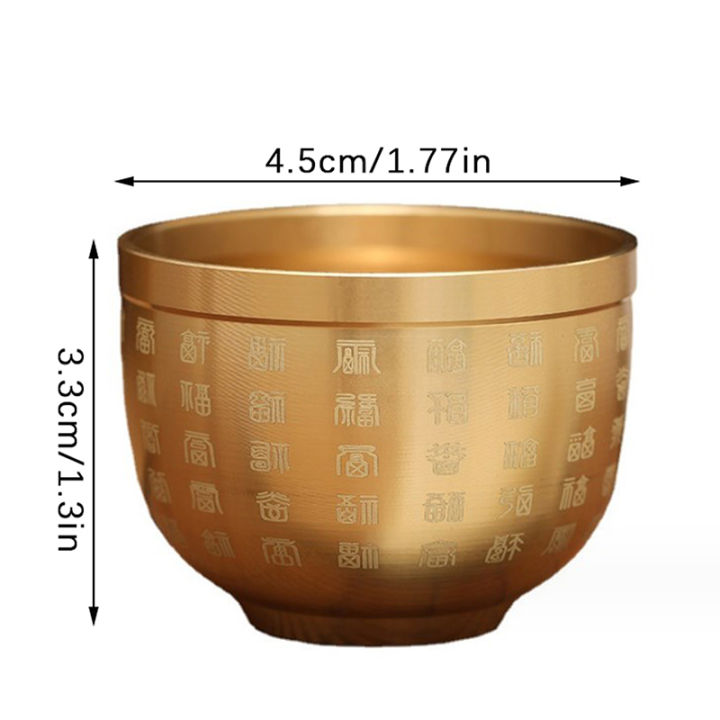 Feng Shui Treasure Bowl Vat Brass Copper Offering Bowl Small Serving ...