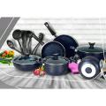 AR 19-Piece Premium Non-Stick Cookware Set with Heat-Resistant Handles, Stylish Different Color – Complete Cooking Essentials for Modern Kitchens. 