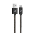 SPACE - Fabric Type-C Cable - Fast Charge + Data Sync - (CE-454). 