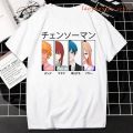 Anime Chainsaw Man Kobeni T Shirt Denji Hills Power Hawaii Manga Tops Novelty Unique Short-sleev Tees Oversized T-Shirt. 