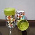 Set of 2  Ziba  Plastic   Salt and   Pepper  shaker   , spice shakers  ,  tooth pick holder. 
