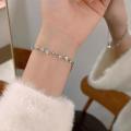 Korean Stylish Silver Heart Bracelet for Girls - Best Friend Bracelets, Cute Bracelet, Adjustable Bracelets, Simple & Fancy Charm Jewelry for Girls, Korean Bracelets for Women Trendy Chain Bracelets, Bracelet Set with Ring - Perfect Gift for Girls & Women. 