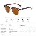 SPLOV Semi Rimless Polarized Sunglasses Men Women Vintage Metal Sun Glasses Classic Half Frame Driving Eyewear Oculos De Sol. 