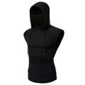 new Mens Gym Thin Hoodie Long Sleeve Hoodies With Mask Sweatshirt Casual Splice Large Mask Hoodie Sweatshirt Hooded Tops Cycling. 
