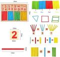 Digital Stick Montessori Teaching Aid Children Learning Math Wooden Educational Toys Mathematics Knowledge Math Toy. 