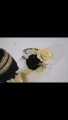 doodh pilai glass/ wedding accessories/ wedding glass/ glass with tray-black. 