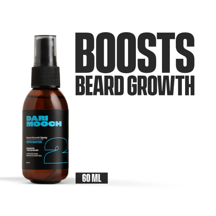 Beard Growth Biotin Spray  Dari Mooch  Grow Fuller & Thicker Beard