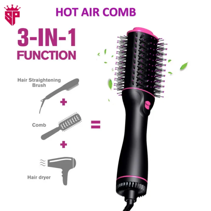 Hair Dryer Brush 3-in-1 Hot Air Brush Hair Styling Machine Brush for Women Fast Drying Styling Straightening Curling Hair Brush Set Suitable for All Hair Types